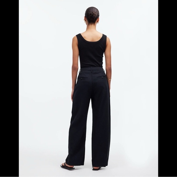 Madewell Harlow Black Wide-Leg Pant 16 Buisness Casual Soft - Picture 3 of 15